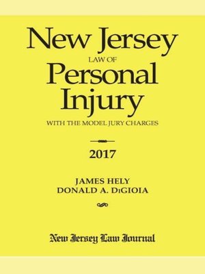 cover image of New Jersey Law of Personal Injury with the Model Jury Charges